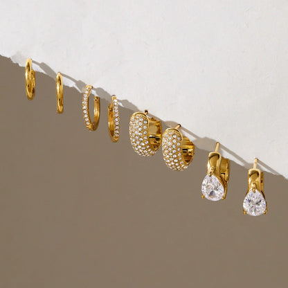 Round Hoop Earrings