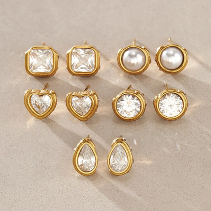 Multi-Shape Stud Earrings