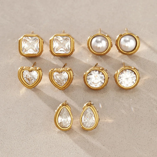 Multi-Shape Stud Earrings