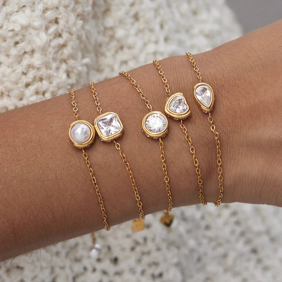 Vintage Pearl Charm Bracelet — view 3