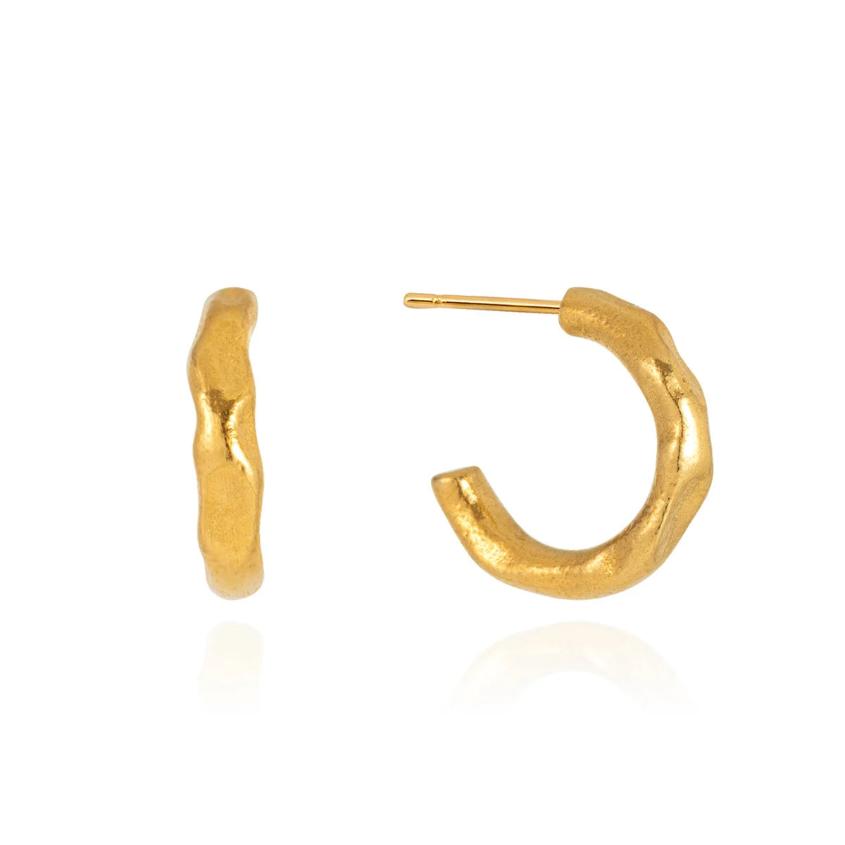 Hammered Chunky Earrings — view 5
