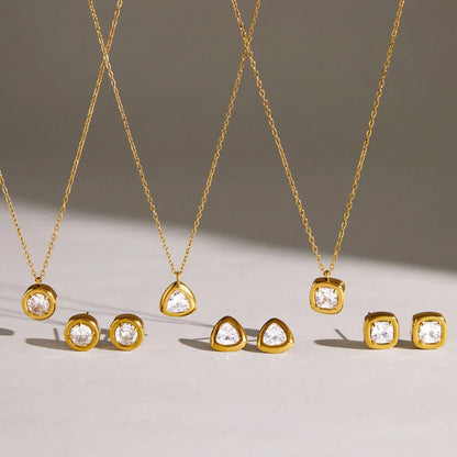 Bezel Solitaire Jewelry Set