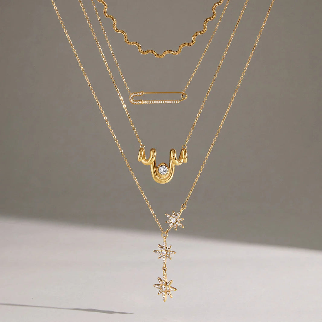Celestial Star Drop Necklace