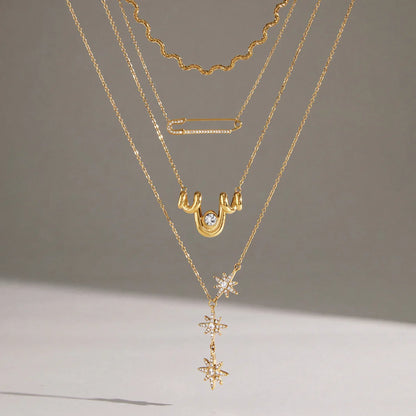 Celestial Star Drop Necklace