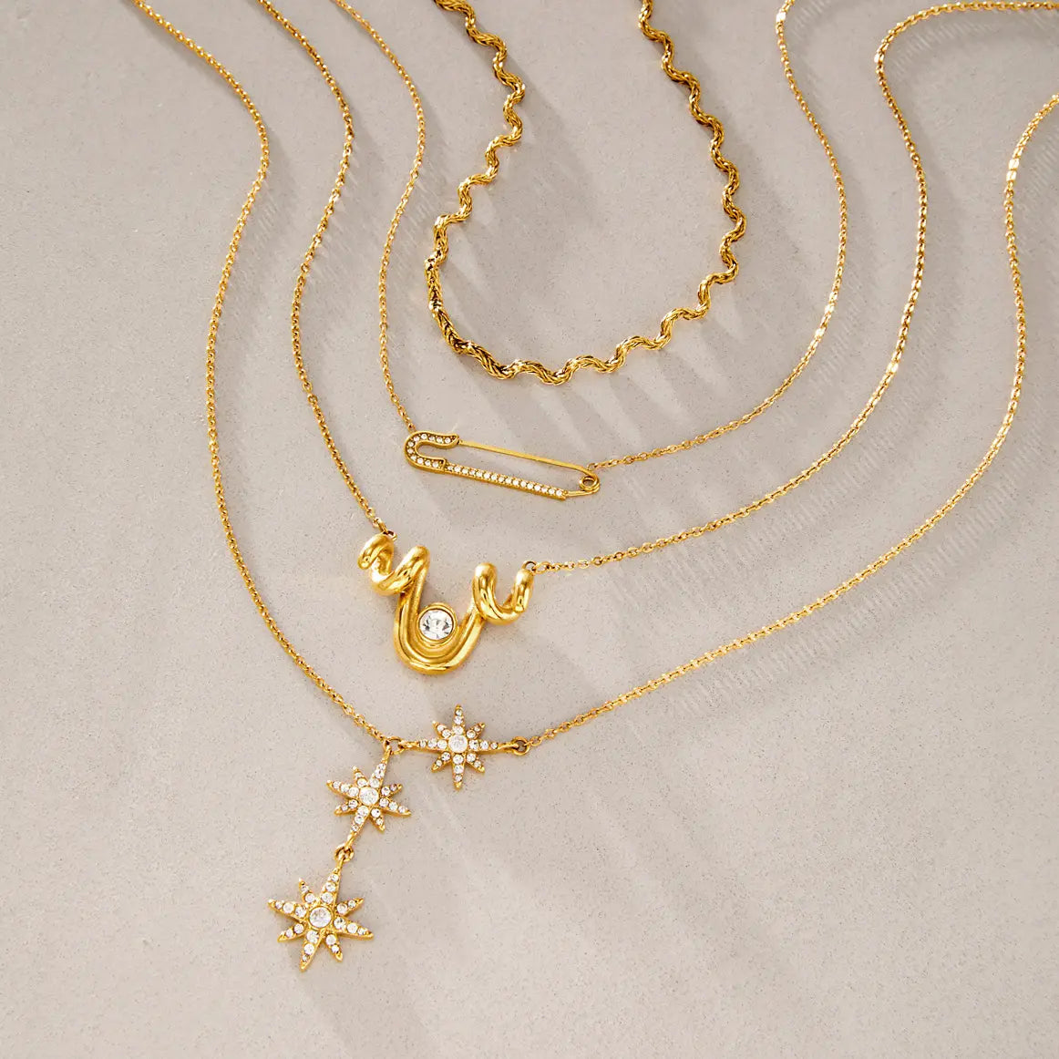 Celestial Star Drop Necklace — view 4