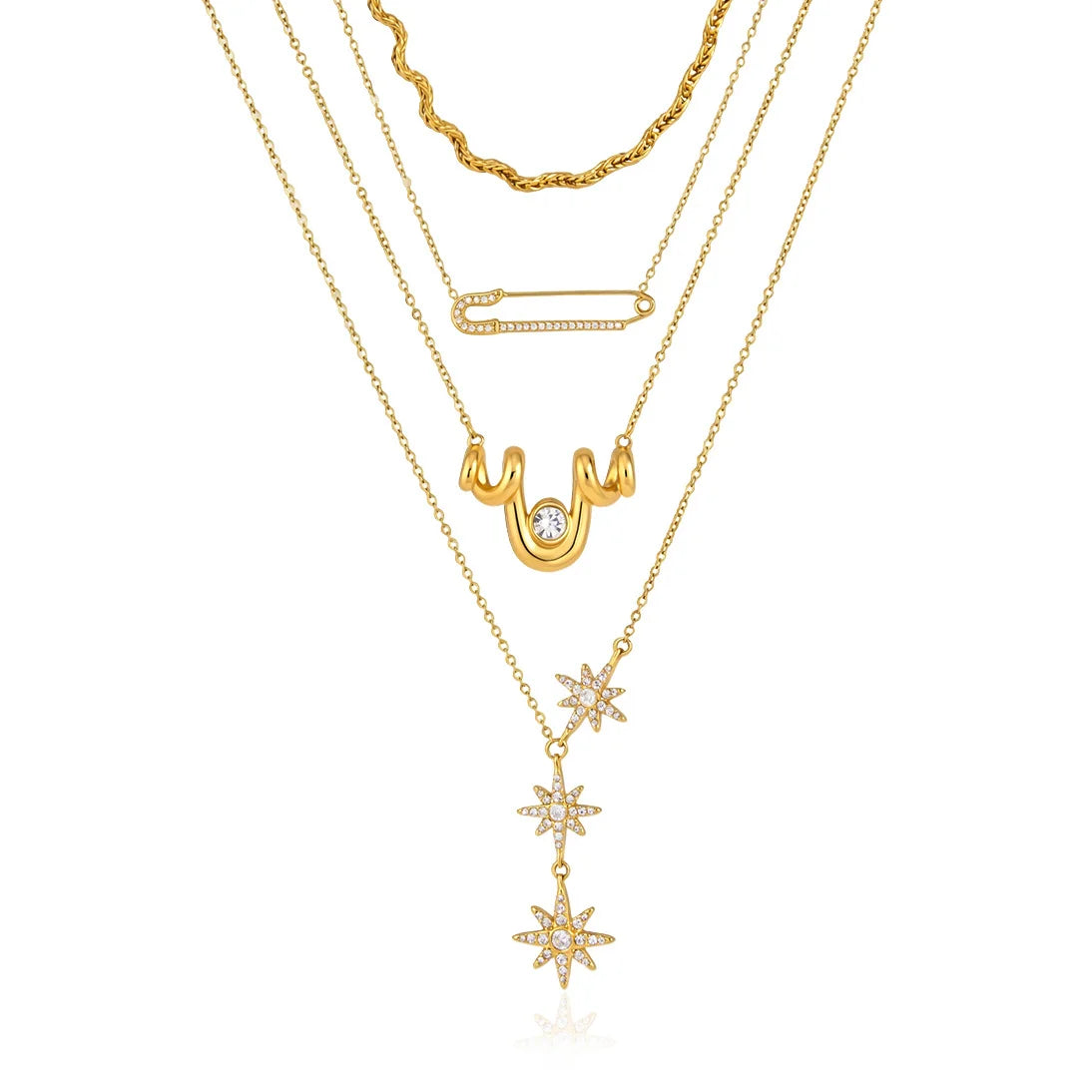 Celestial Star Drop Necklace — view 5