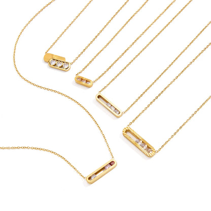 Geometric Inlay Necklace