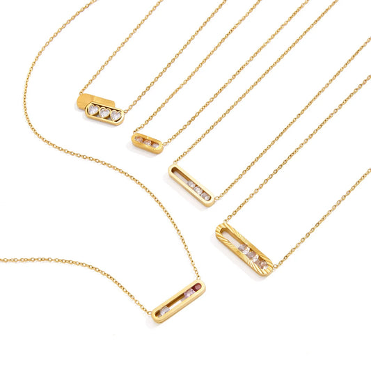 Geometric Inlay Necklace