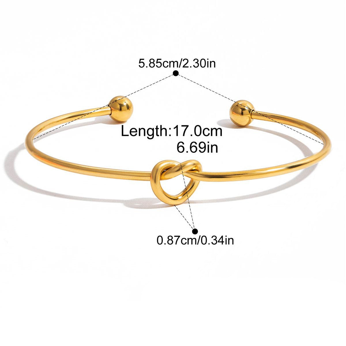 Knot Ball Multichain Bracelet — Knot Ball Bangle · Gold