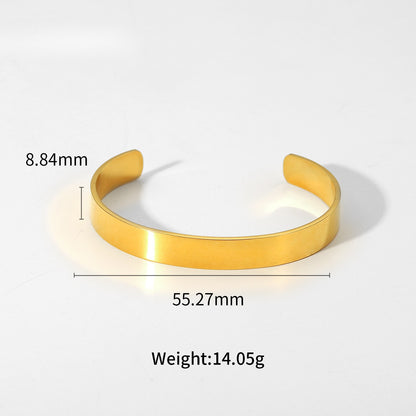 Knot Ball Multichain Bracelet — Open Cuff Bangle · Gold