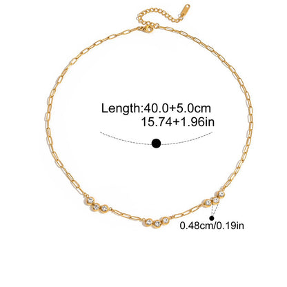 Evil Eye Pendant Necklace — Paperclip Bezel Station · Gold