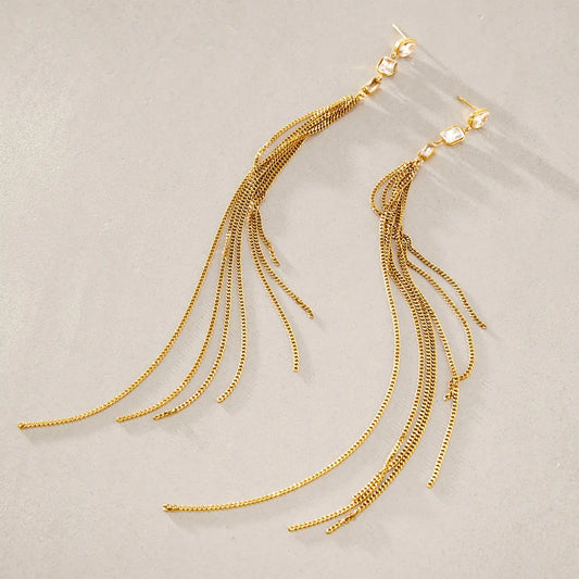 Pearl Tassel Drop Earrings
