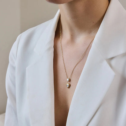 Round Trillion Necklace and Earring Set — view 3