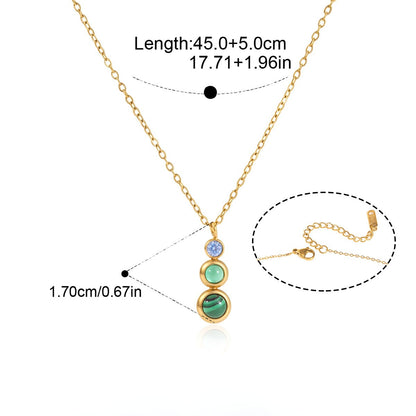 Triple Stone Pendant Necklace — Triple Stone Pendant · Gold