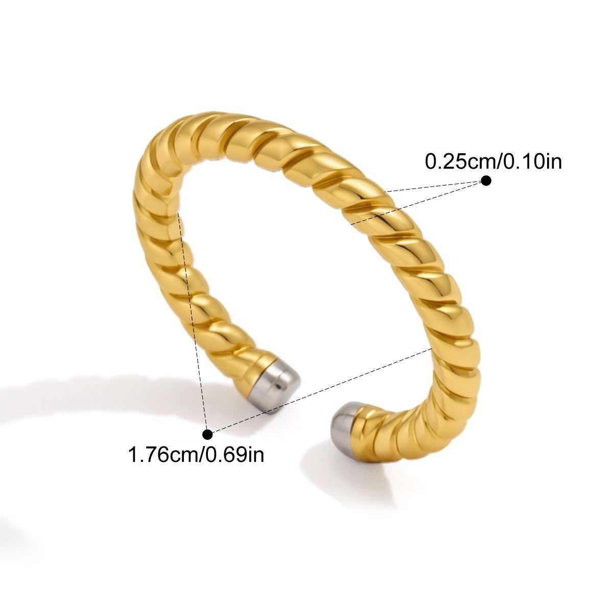 Twisted Rope Two Tone Ring — Open Rope Twist · Two Tone