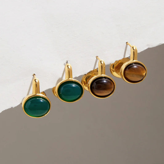 Oval Huggie Earrings