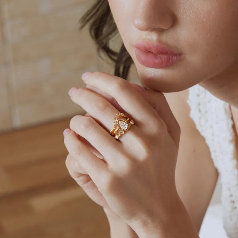 Vintage Multi CZ Ring — view 3