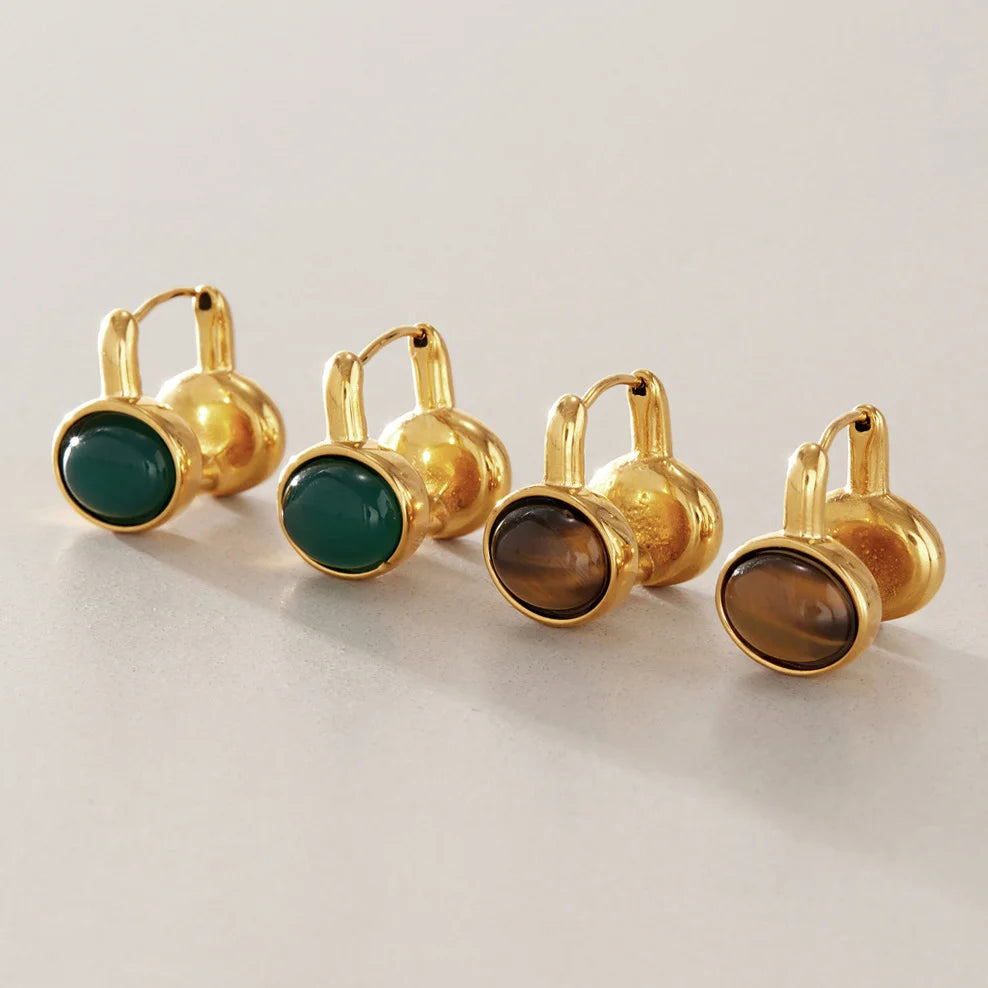 Oval Huggie Earrings — view 4