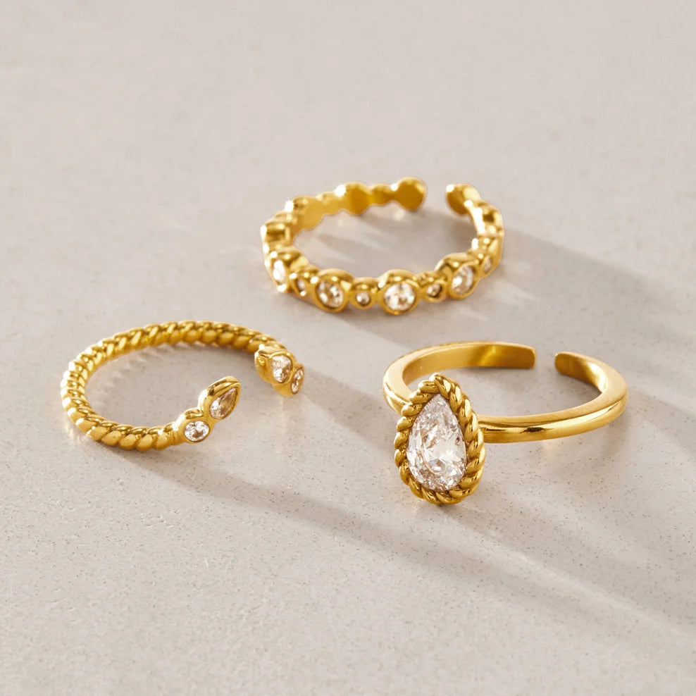 Vintage Multi CZ Ring — view 4