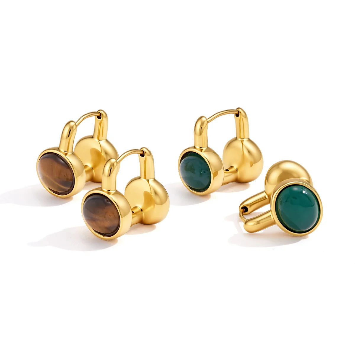Oval Huggie Earrings — view 5