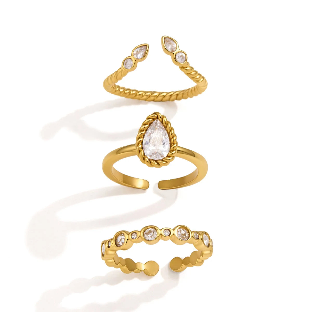 Vintage Multi CZ Ring — view 5