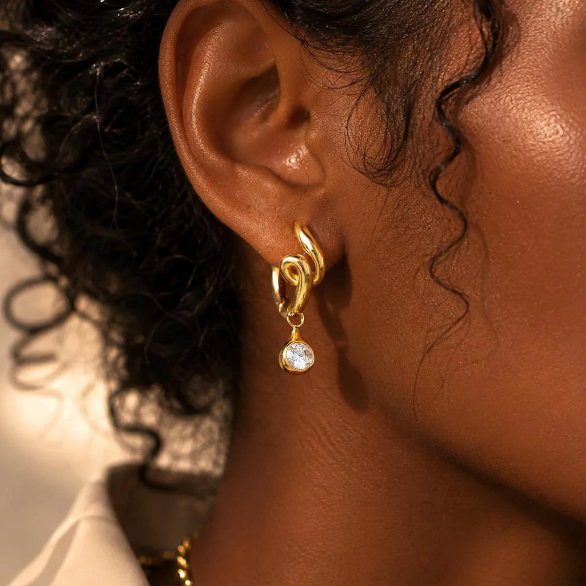 Twisted Teardrop Dangle Earrings