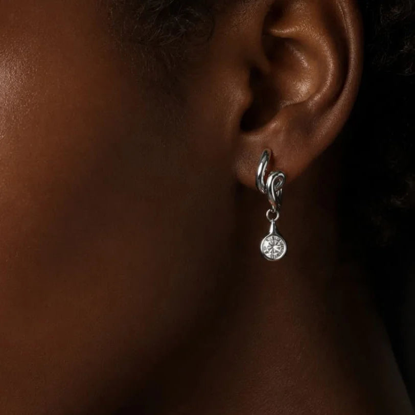 Twisted Teardrop Dangle Earrings — view 3