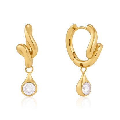 Twisted Teardrop Dangle Earrings — view 5