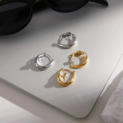 Tusk Teardrop Hoop Earrings — view 4