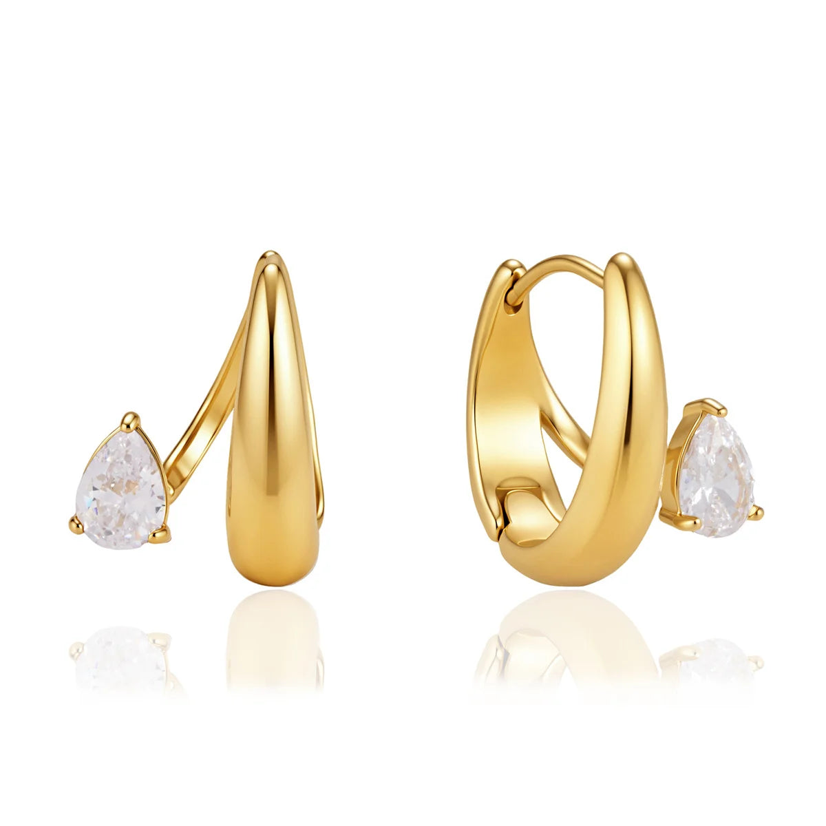 Tusk Teardrop Hoop Earrings — view 5