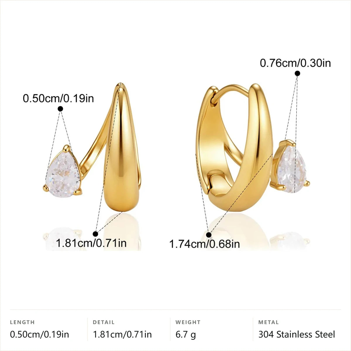 Tusk Teardrop Hoop Earrings — Tusk Teardrop Gold Hoop · Gold