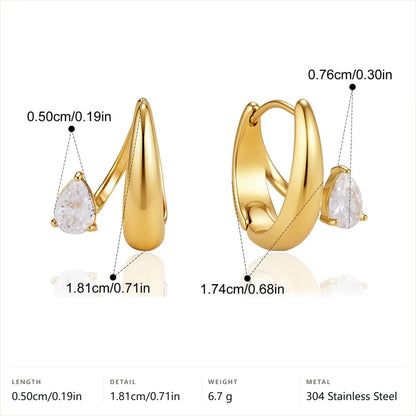 Tusk Teardrop Hoop Earrings — Tusk Teardrop Gold Hoop · Gold