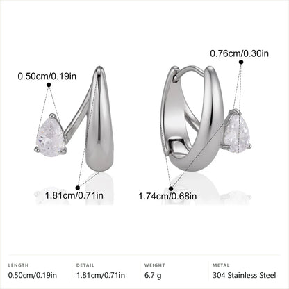Tusk Teardrop Hoop Earrings — Tusk Teardrop Silver Hoop · Silver