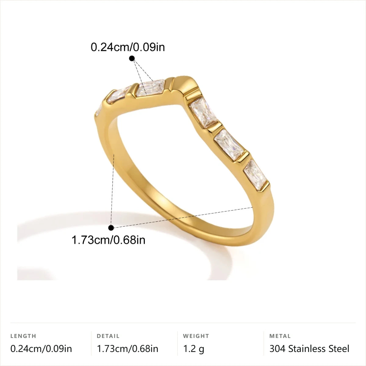 Eternity Ring — Baguette Prong Eternity · Gold
