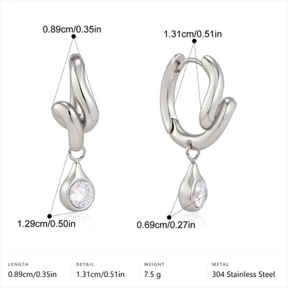 Twisted Teardrop Dangle Earrings — Silver Twisted Teardrop Dangle · Silver