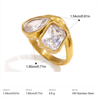 Kite Pear Cut Ring — Standard Kite Pear · Gold · 7