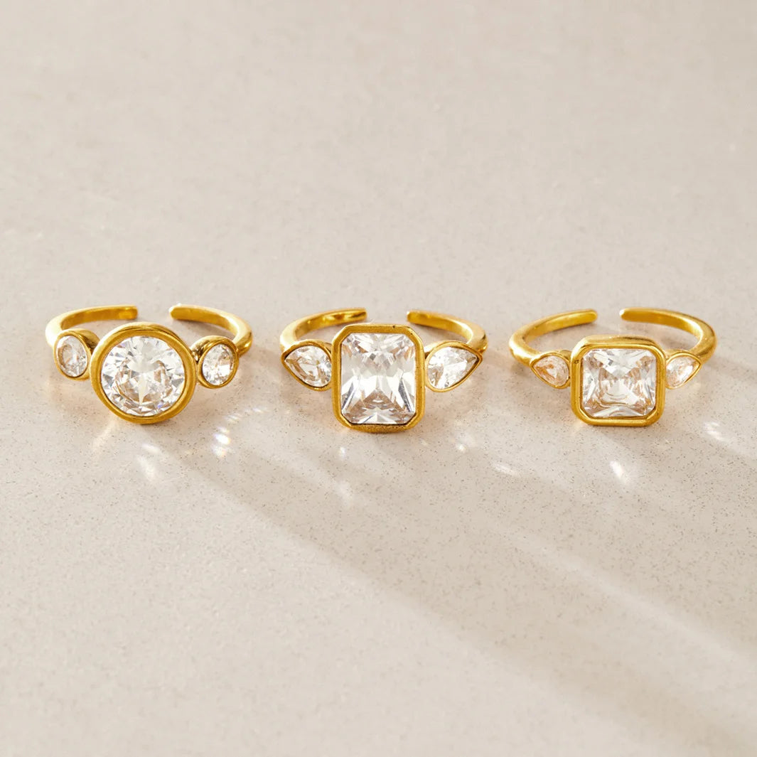 Bezel Trilogy Ring Set