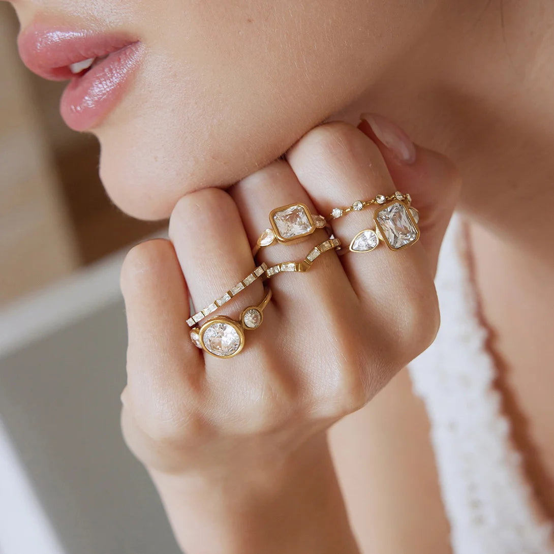 Bezel Trilogy Ring Set — view 2