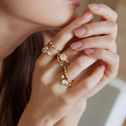 Bezel Trilogy Ring Set — view 3