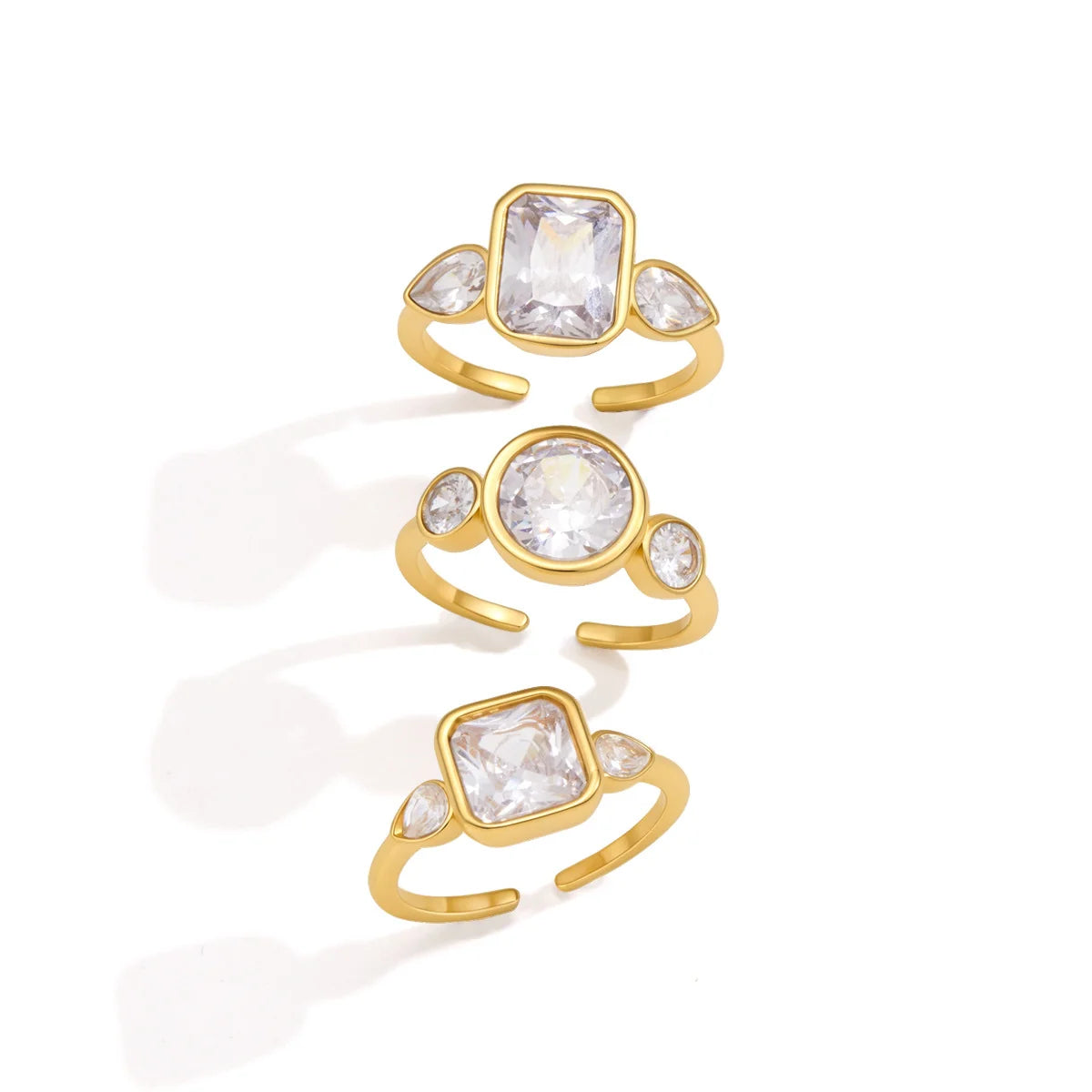 Bezel Trilogy Ring Set — view 5