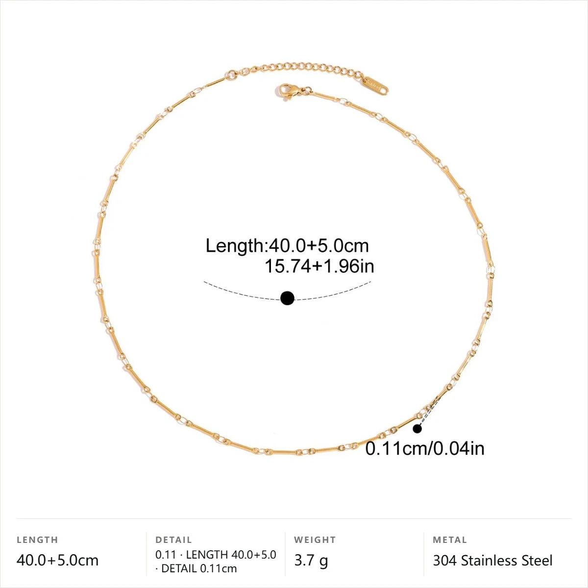 Celestial Beaded Necklace — Satellite Beaded Chain · Gold