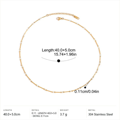 Celestial Beaded Necklace — Satellite Beaded Chain · Gold