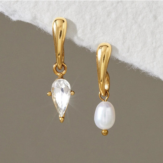 Teardrop Pearl Drop Earrings