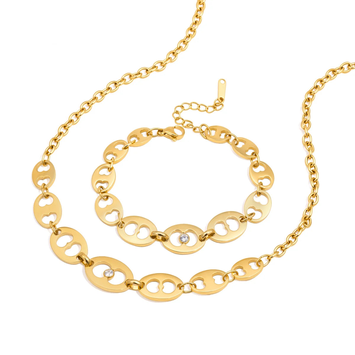 Heart Cutout Pave Jewelry Set — view 5