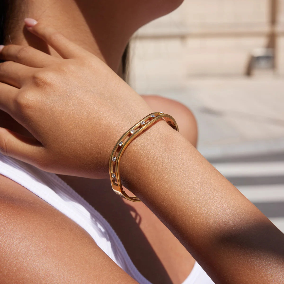 Two-Tone Minimalist Bracelet — view 3