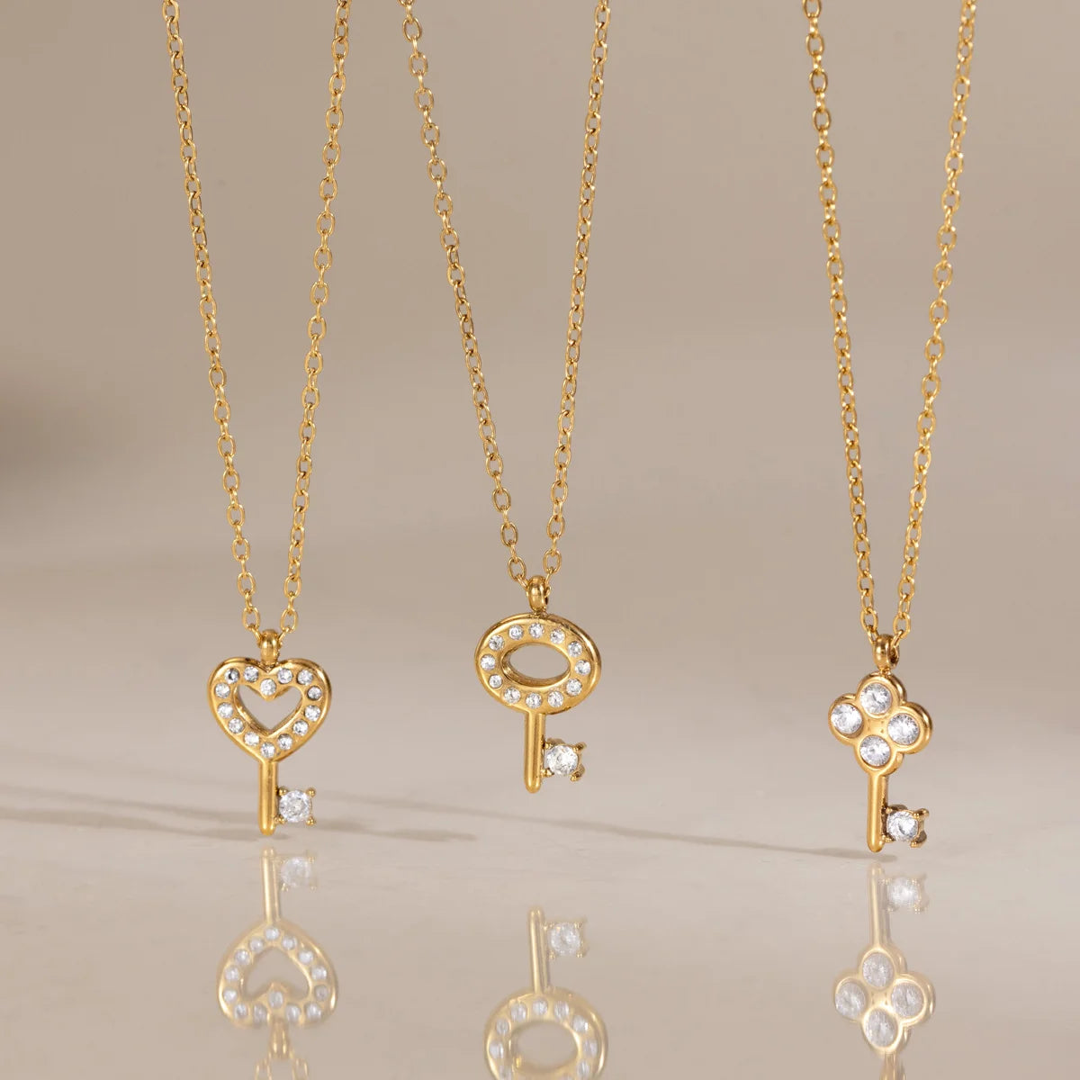 Crystal Key Jewelry Set
