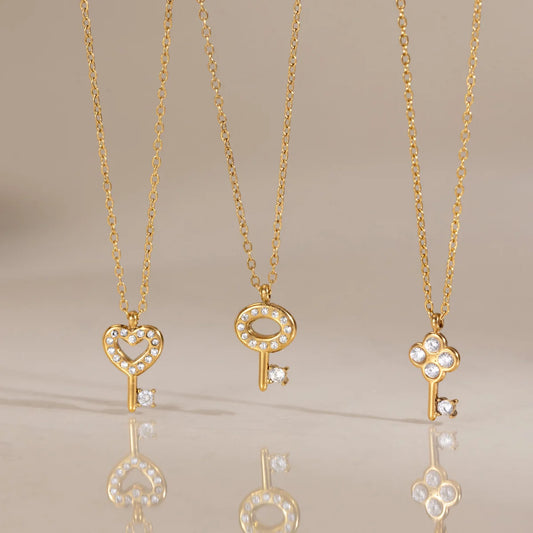 Crystal Key Jewelry Set