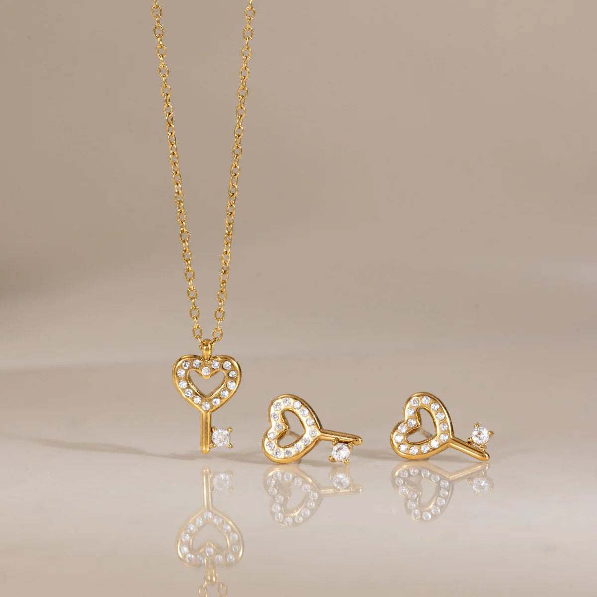 Crystal Key Jewelry Set — view 2