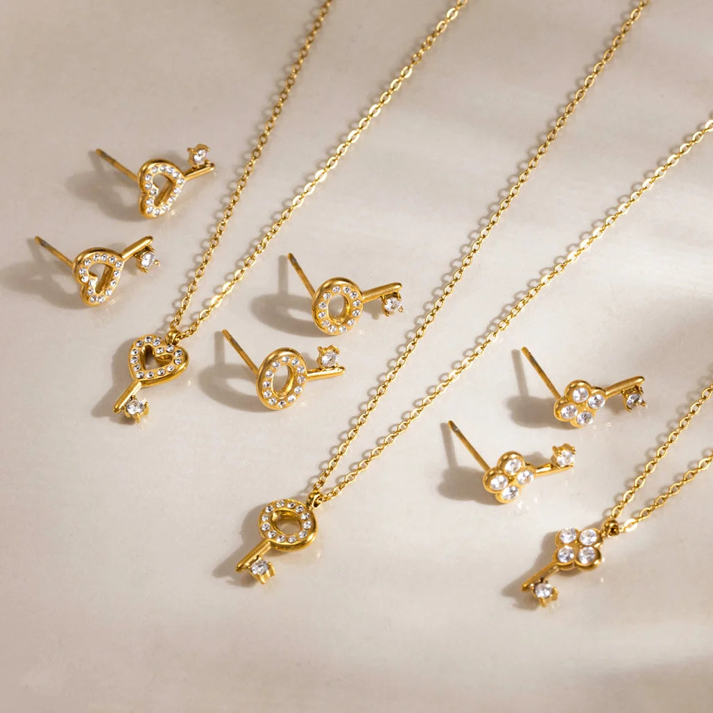 Crystal Key Jewelry Set — view 3