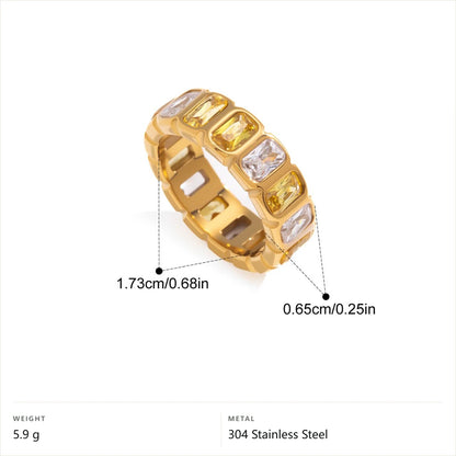 Baguette Eternity Band Ring — Baguette Cut Eternity · Gold · 8